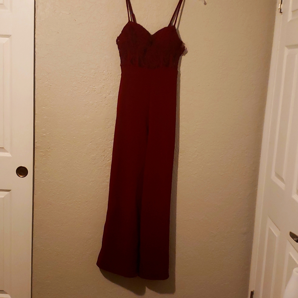 Medium women's burgundy jumpsuit